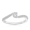 Thumbnail Image 1 of 9ct White Gold 0.33ct Diamond Twisted Solitaire Ring