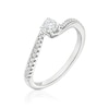 Thumbnail Image 2 of 9ct White Gold 0.33ct Diamond Twisted Solitaire Ring