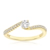 Thumbnail Image 1 of 9ct Yellow Gold 0.33ct Diamond Twisted Solitaire Ring