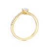 Thumbnail Image 3 of 9ct Yellow Gold 0.33ct Diamond Twisted Solitaire Ring