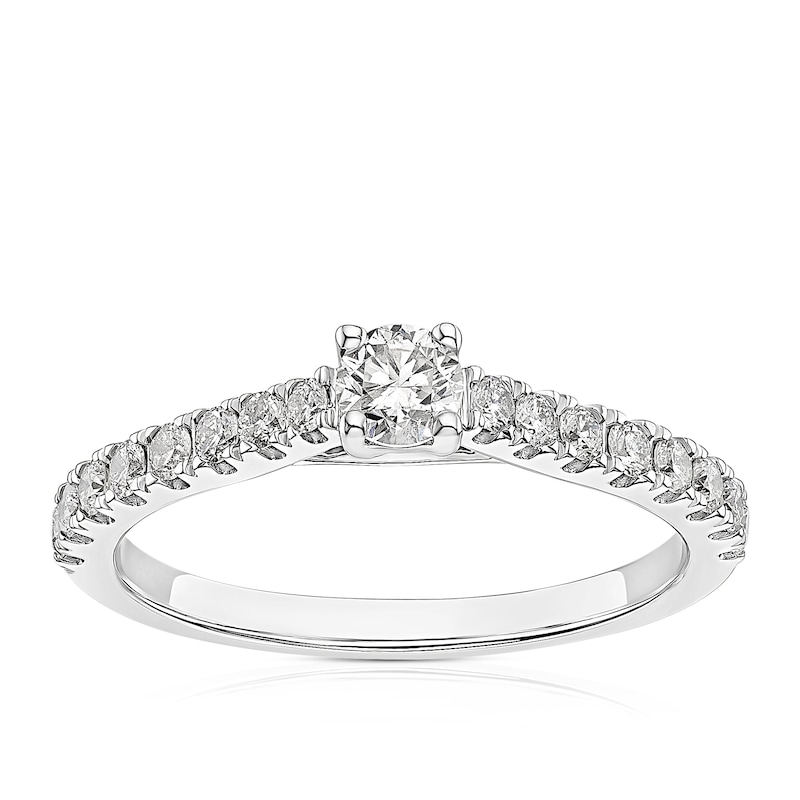 Main Image 1 of 14ct White Gold 0.50ct Diamond Solitaire Ring