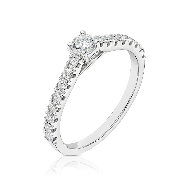 Main Image 2 of 14ct White Gold 0.50ct Diamond Solitaire Ring