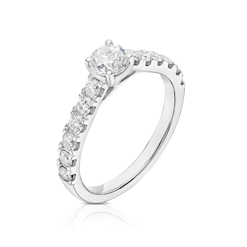 Main Image 2 of 14ct White Gold 1ct Diamond Round Cut Solitaire Ring