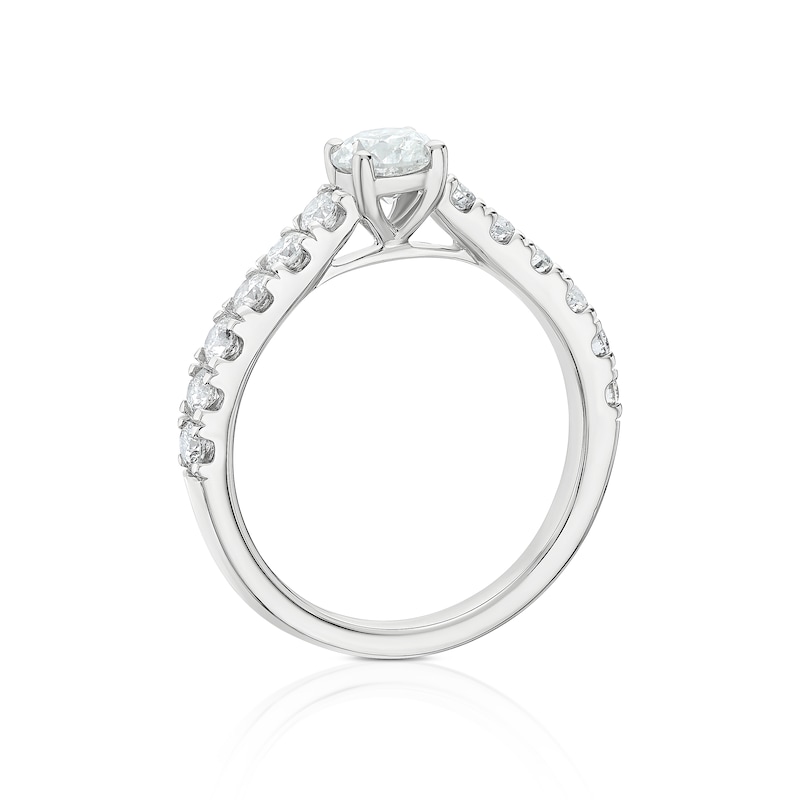 Main Image 3 of 14ct White Gold 1ct Diamond Round Cut Solitaire Ring