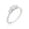 Thumbnail Image 2 of 18ct White Gold 1ct Diamond Trilogy Ring