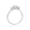 Thumbnail Image 3 of 18ct White Gold 1ct Diamond Trilogy Ring