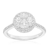 Thumbnail Image 1 of Platinum 0.75ct Diamond Mixed Cut Cluster Ring