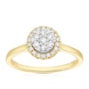 Thumbnail Image 1 of 9ct Yellow & White Gold 0.25ct Diamond Round Cluster Ring