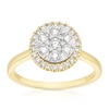 Thumbnail Image 1 of 9ct Yellow & White Gold 0.50ct Diamond Round Cluster Ring