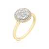 Thumbnail Image 2 of 9ct Yellow & White Gold 0.50ct Diamond Round Cluster Ring