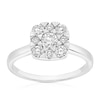 Thumbnail Image 1 of 18ct White Gold 0.66ct Diamond Cushion Shaped Cluster Ring