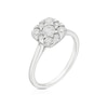 Thumbnail Image 2 of 18ct White Gold 0.66ct Diamond Cushion Shaped Cluster Ring