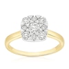 Thumbnail Image 1 of 18ct Yellow & White Gold 0.66ct Diamond Cushion Shaped Cluster Ring