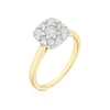 Thumbnail Image 2 of 18ct Yellow & White Gold 0.66ct Diamond Cushion Shaped Cluster Ring