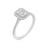 Thumbnail Image 2 of 18ct White Gold 0.50ct Diamond Emerald Shaped Cluster Ring