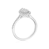 Thumbnail Image 3 of 18ct White Gold 0.50ct Diamond Pear Shaped Cluster Ring