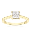 Thumbnail Image 1 of 14ct Yellow Gold 0.33ct Diamond Quad Shaped Solitaire Ring