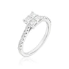 Thumbnail Image 2 of 14ct White Gold 0.75ct Diamond Quad Shaped Solitaire Ring