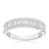 Thumbnail Image 1 of Platinum 0.50ct Diamond Baguette & Round Eternity Ring