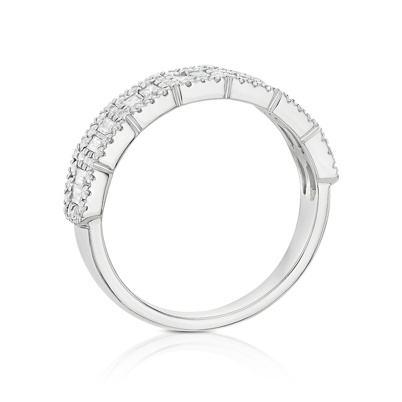 Main Image 3 of Platinum 0.50ct Diamond Baguette & Round Eternity Ring