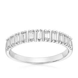 18ct White Gold 0.25ct Diamond Baguette Eternity Ring