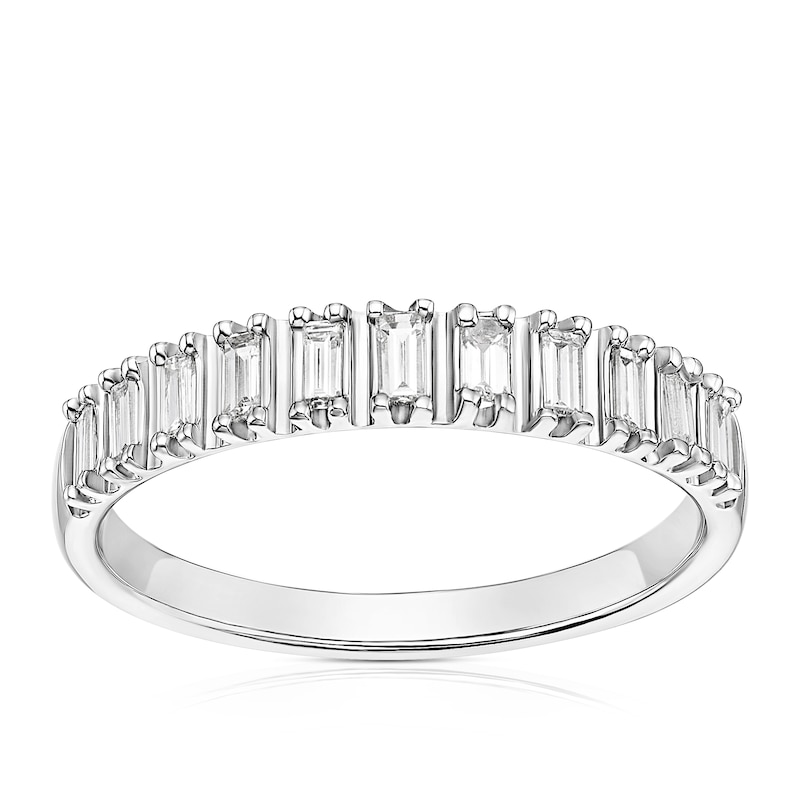 Main Image 1 of 18ct White Gold 0.25ct Diamond Baguette Eternity Ring