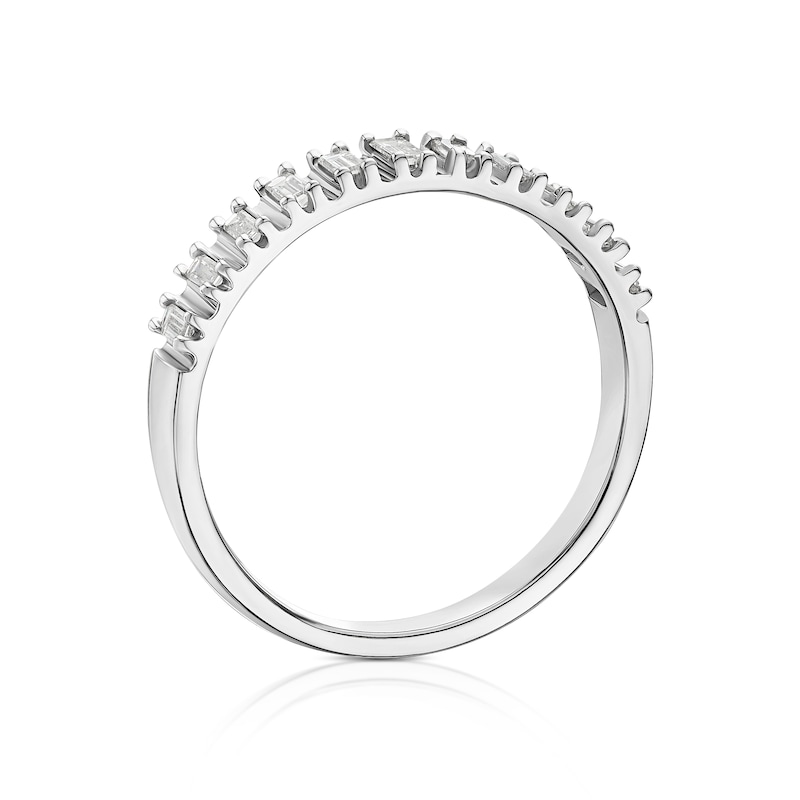 Main Image 3 of 18ct White Gold 0.25ct Diamond Baguette Eternity Ring