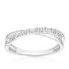 Thumbnail Image 1 of 9ct White Gold 0.15ct Diamond Crossover Eternity Ring