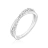 Thumbnail Image 2 of 9ct White Gold 0.15ct Diamond Crossover Eternity Ring