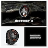 Thumbnail Image 8 of Garmin Instinct 3 45mm Solar Black Bezel & Silicone Strap Smartwatch