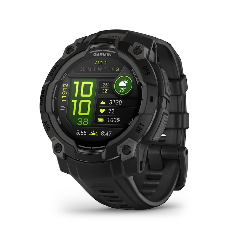 Main Image 1 of Garmin Instinct 3 45mm Amoled Black Silicone Strap Smartwatch