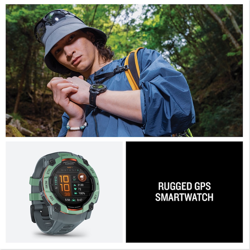 Main Image 8 of Garmin Instinct 3 50mm Amoled Neo Tropic Bezel & Twilight Silicone Smartwatch