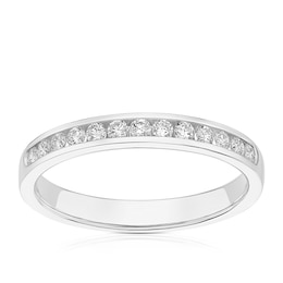 9ct White Gold 0.25ct Diamond Channel Set Eternity Ring