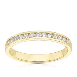 9ct Yellow Gold 0.25ct Diamond Channel Set Eternity Ring