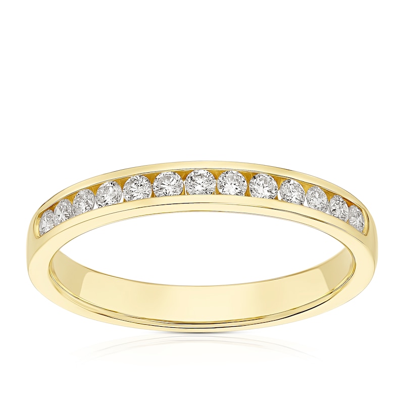 Main Image 1 of 9ct Yellow Gold 0.25ct Diamond Channel Set Eternity Ring