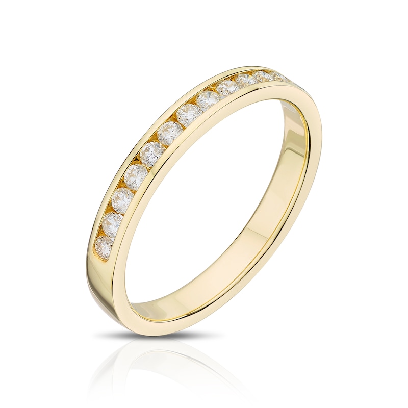 Main Image 2 of 9ct Yellow Gold 0.25ct Diamond Channel Set Eternity Ring