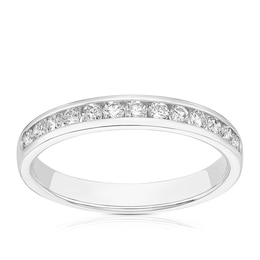 9ct White Gold 0.33ct Diamond Channel Set Eternity Ring