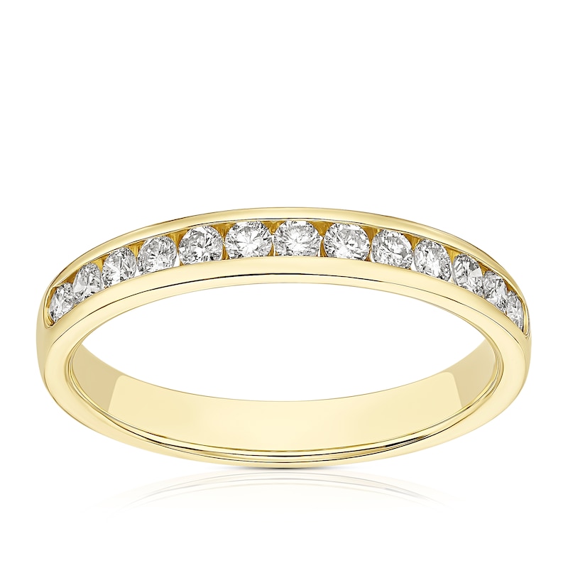 Main Image 1 of 9ct Yellow Gold 0.33ct Diamond Channel Set Eternity Ring