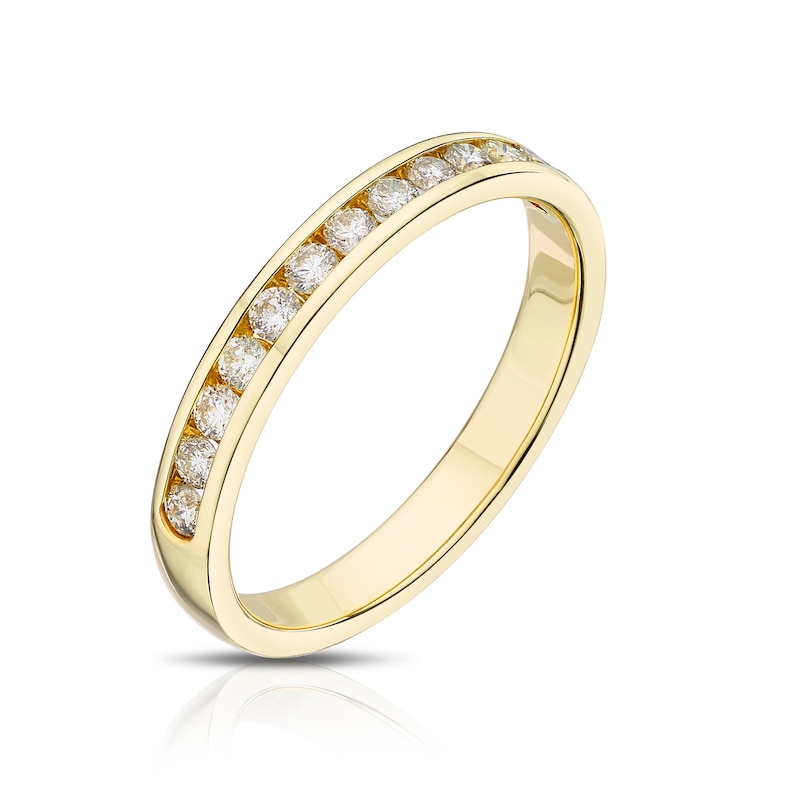 Main Image 2 of 9ct Yellow Gold 0.33ct Diamond Channel Set Eternity Ring