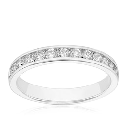 9ct White Gold 0.50ct Diamond Channel Set Eternity Ring