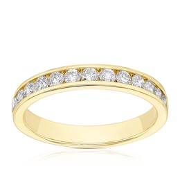 9ct Yellow Gold 0.50ct Diamond Channel Set Eternity Ring