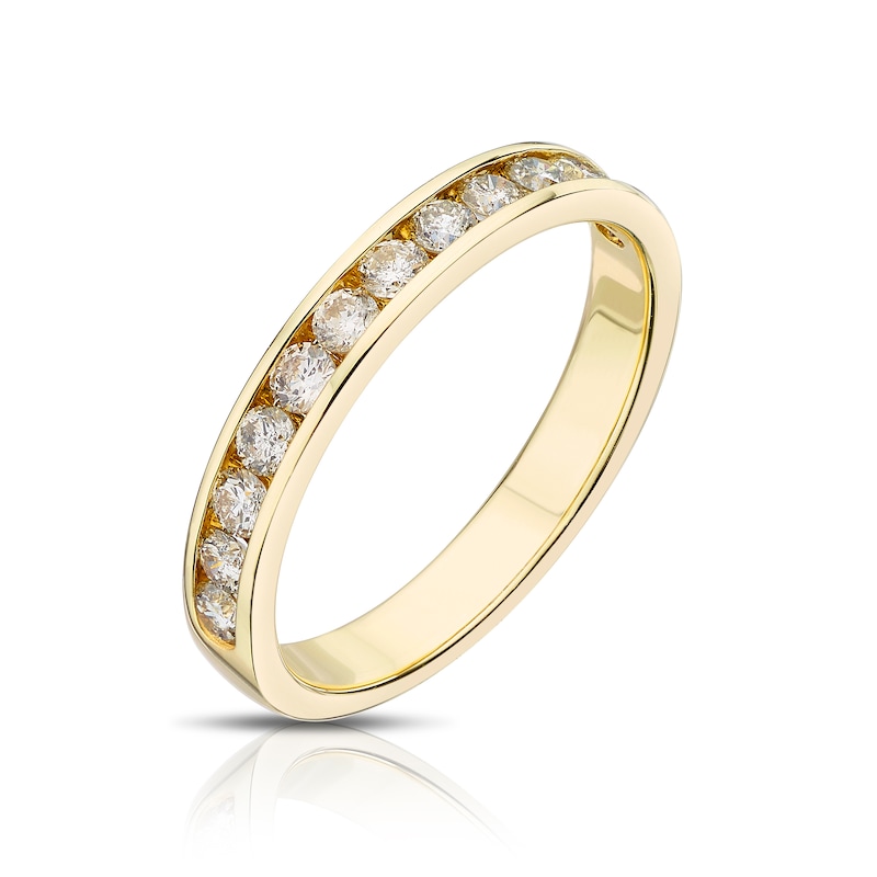 Main Image 2 of 9ct Yellow Gold 0.50ct Diamond Channel Set Eternity Ring