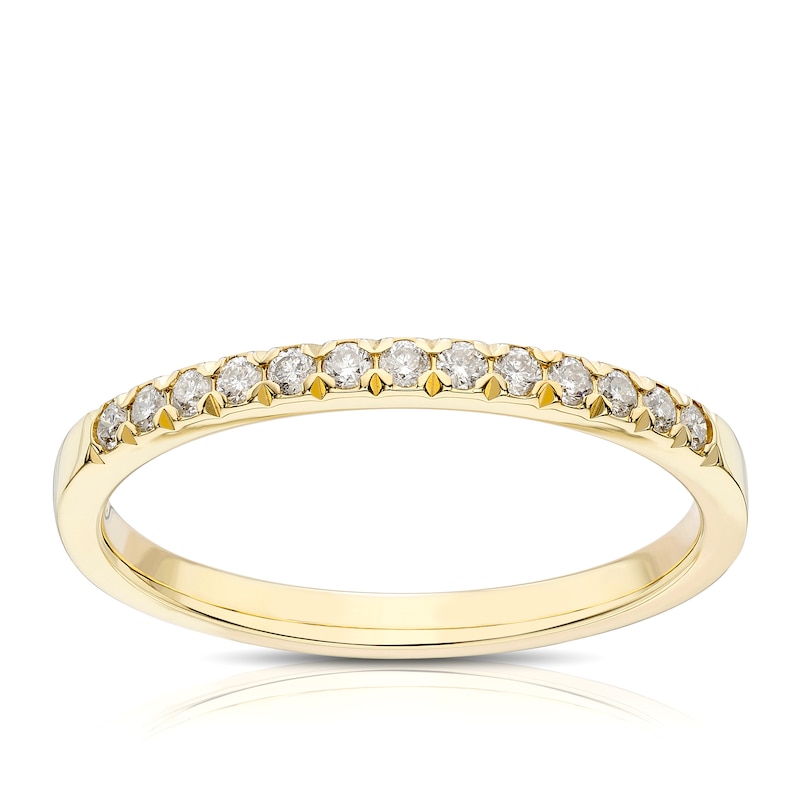 Main Image 1 of 9ct Yellow Gold 0.15ct Diamond Eternity Ring