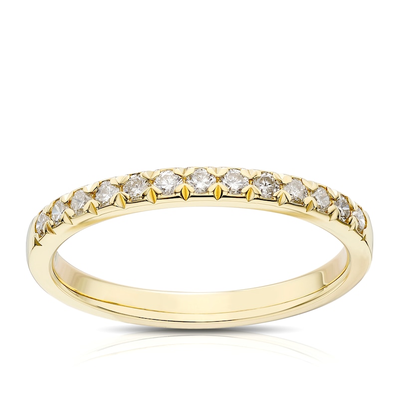 Main Image 1 of 9ct Yellow Gold 0.25ct Diamond Eternity Ring