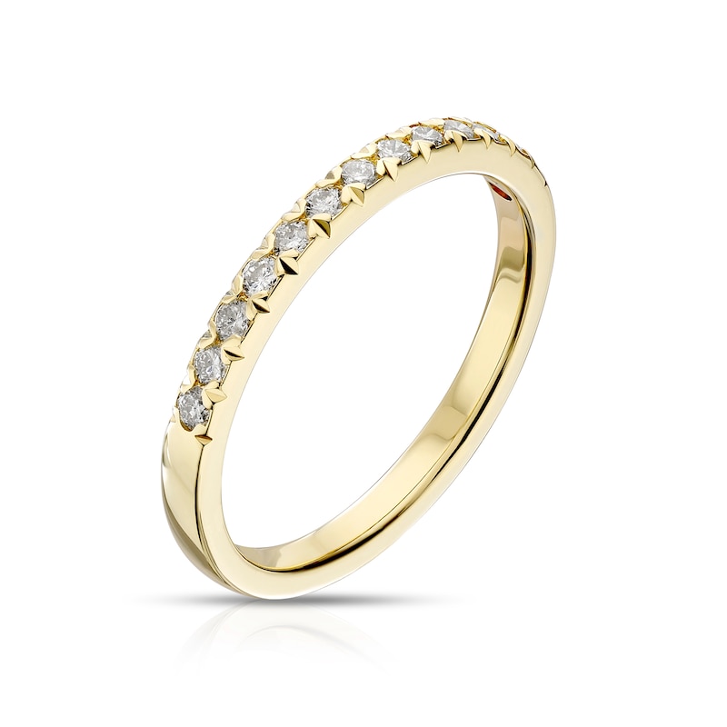 Main Image 2 of 9ct Yellow Gold 0.25ct Diamond Eternity Ring