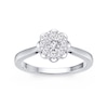 Thumbnail Image 1 of Platinum 0.50ct Diamond Cluster Ring