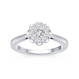 Platinum 0.50ct Diamond Cluster Ring