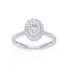 Thumbnail Image 1 of Platinum 0.50ct Diamond Oval Shaped Halo Ring