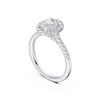 Thumbnail Image 2 of Platinum 0.50ct Diamond Oval Shaped Halo Ring