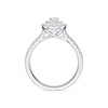 Thumbnail Image 3 of Platinum 0.50ct Diamond Oval Shaped Halo Ring